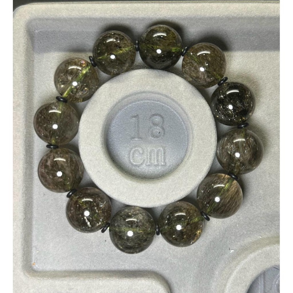 【 綠碧髮手珠 18mm 手圍18 】-細節圖3