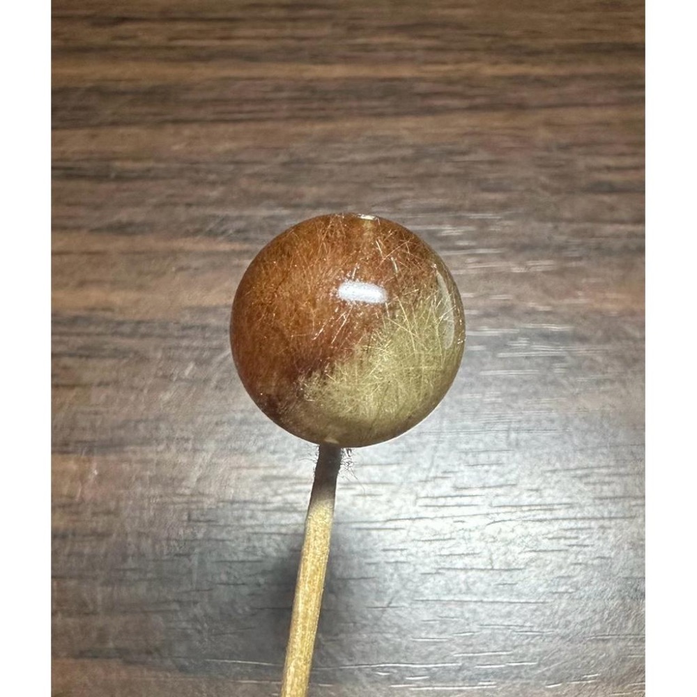 【 銀紅髮雙色珠 17mm 單珠(通孔) 】-細節圖2