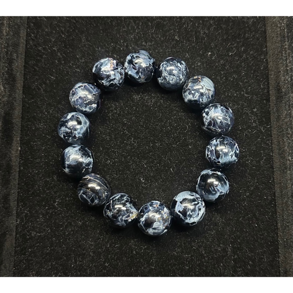 風暴藍彼得石手珠 16mm 手圍盤18-細節圖2