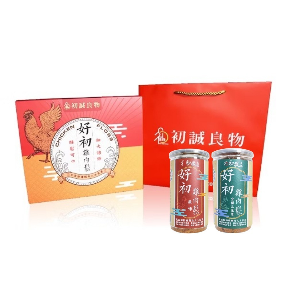 【初誠良物】好初雞肉鬆2入禮盒(200g/罐_原味+海苔芝麻+三星蔥_三種口味可選)-規格圖7