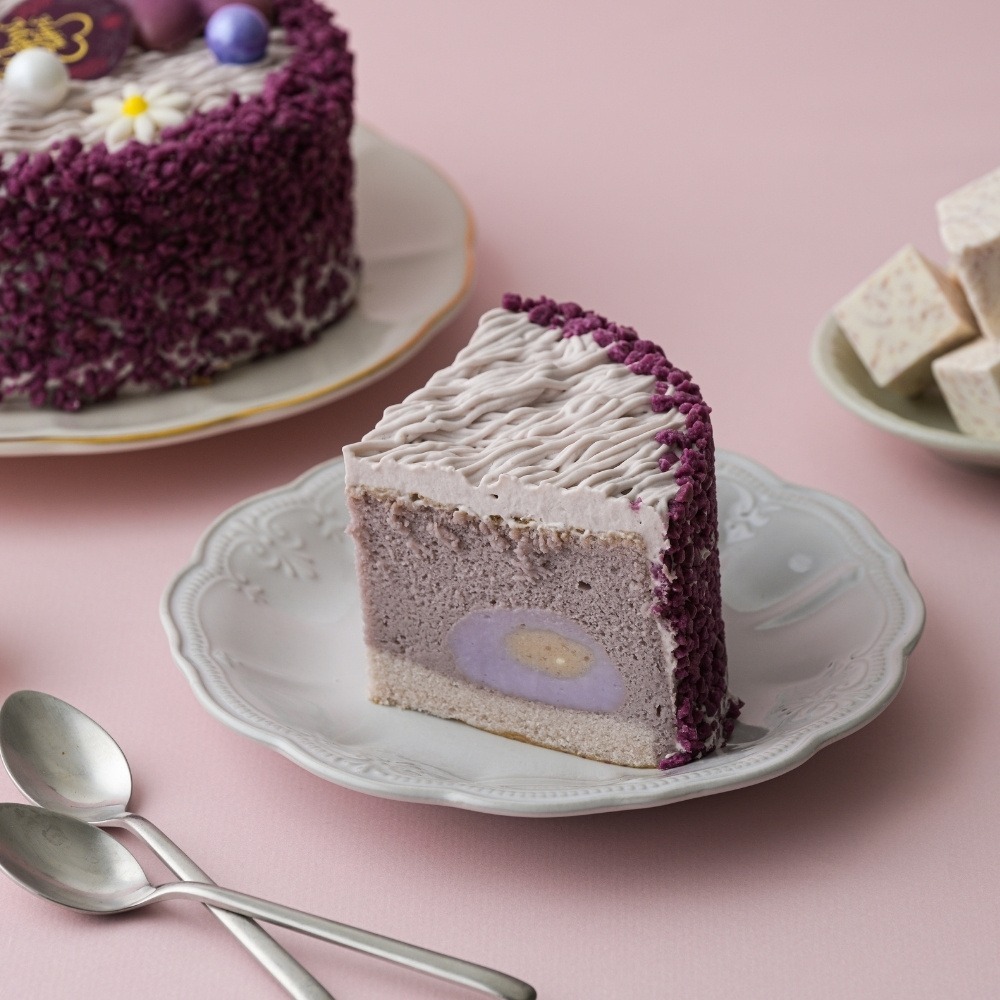 【栗卡朵洋菓子坊】芋你幸福蒸蛋糕6吋(500g_生日蛋糕_附6入刀叉盤)-細節圖2