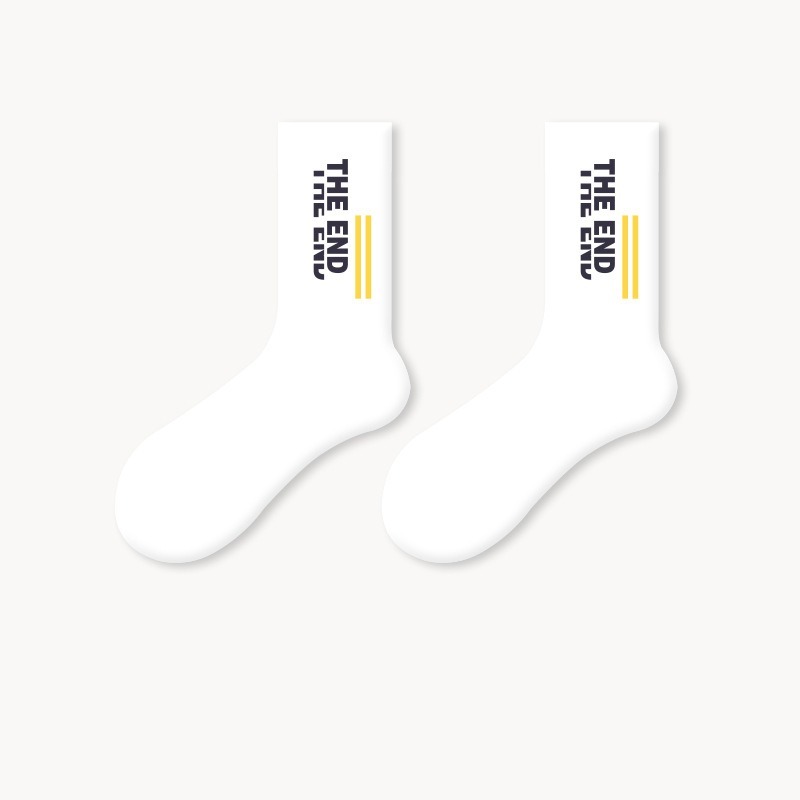 VYPST 現貨 ins個性字母中筒襪 純棉襪 素色 長襪 襪子 情侶襪 生日禮物 交換禮物 情人節禮物-細節圖2