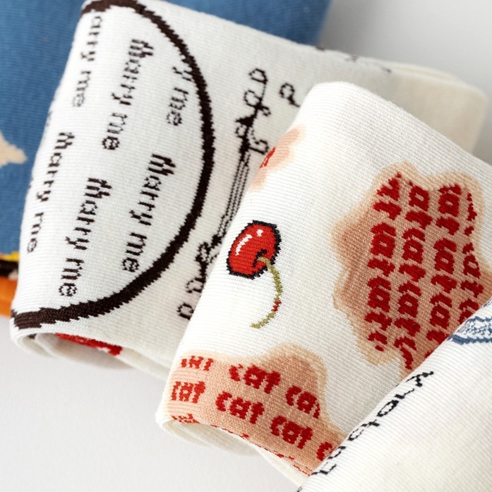 VYPST 現貨 法國油畫系列中筒襪 純棉襪 素色 長襪 襪子 百搭必備 生日禮物 交換禮物 情人節禮物-細節圖7