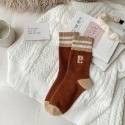 VYPST 現貨 美式字母刺繡保暖中筒襪 毛巾襪 純棉襪 素色 長襪 襪子 百搭必備 交換禮物 生日禮物 情人節禮物-規格圖8
