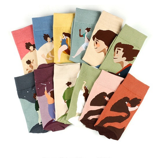 VYPST 現貨 設計感甜蜜情侶禮盒中筒襪 襪子 長襪 情侶襪 閨蜜襪  純棉襪 交換禮物 情人節禮物 生日禮物-細節圖9