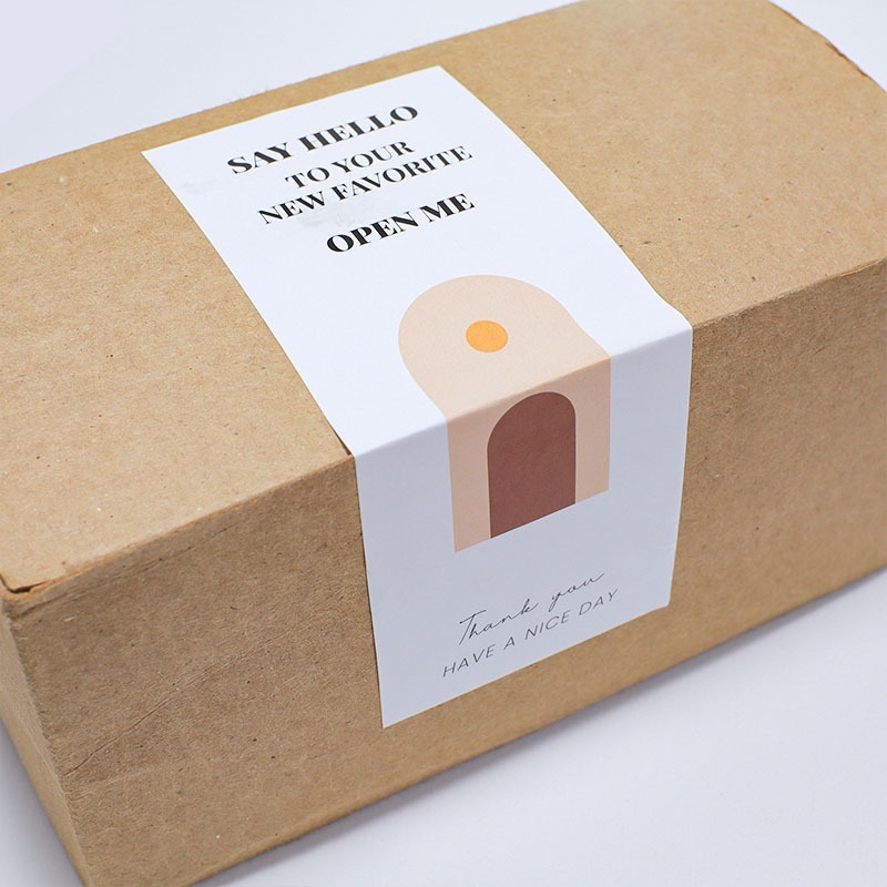 VYPST 現貨 簡約幾何圖案感謝出貨貼 出貨貼紙 破壞袋封口貼 感謝貼紙 賣家必備 生日貼紙 禮物貼紙 卡片貼紙-細節圖2