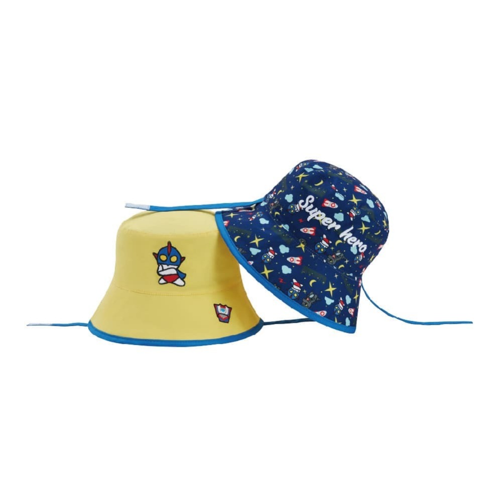 [bm]【瑟夫貝爾】兒童 防曬遮陽帽 漁夫帽 雙面穿戴 純棉 防紫外線 宇宙 火箭 超人 怪獸 240816+30-細節圖8