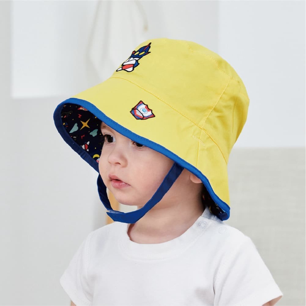 [bm]【瑟夫貝爾】兒童 防曬遮陽帽 漁夫帽 雙面穿戴 純棉 防紫外線 宇宙 火箭 超人 怪獸 240816+30-細節圖9