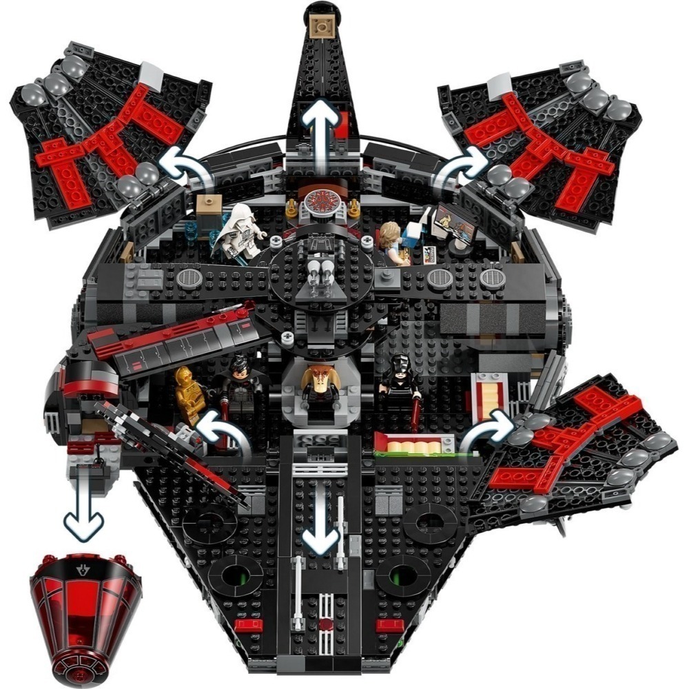 [bm] LEGO lego 樂高 星際大戰 75389 黑暗千年鷹 Dark Falcon 絕地維達 暗黑芮 #C-細節圖5