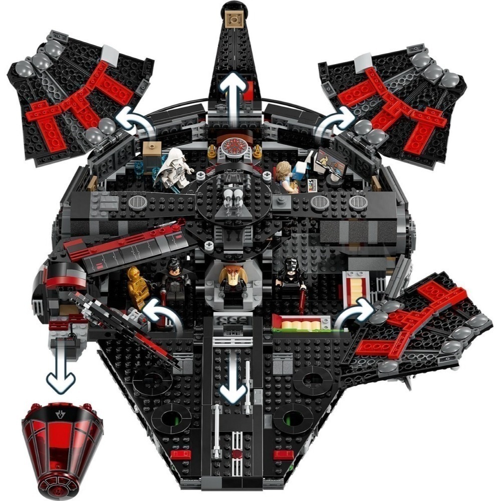 [bm] LEGO lego 樂高 星際大戰 75389 黑暗千年鷹 Dark Falcon 絕地維達 暗黑芮 #C-細節圖5