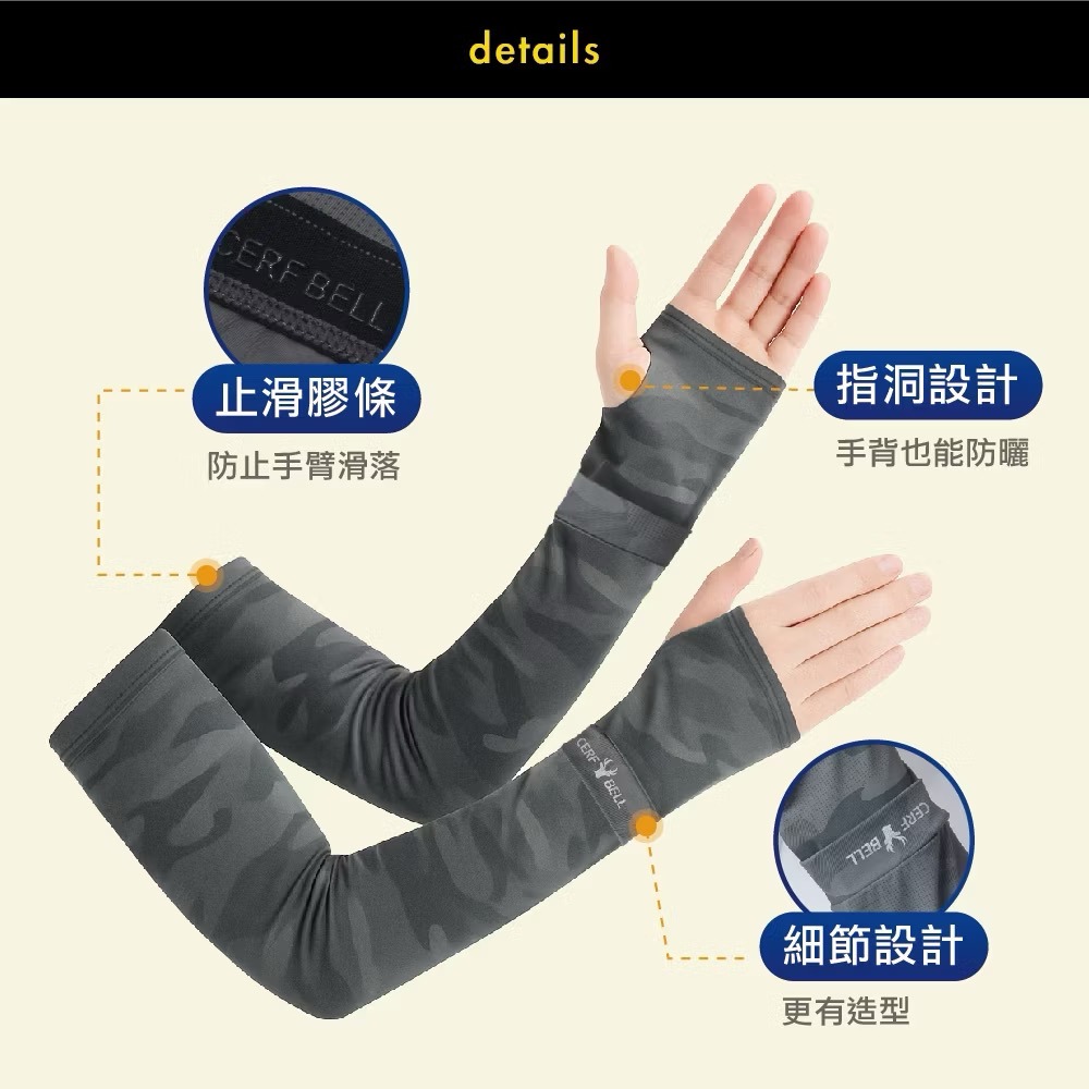 [bm]【瑟夫貝爾】冰涼指洞袖套 O 工裝袖套 防曬涼感袖套 抗UV 肌涼柔滑 250423+10#C-細節圖7