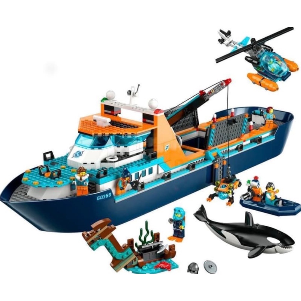 [bm] LEGO lego 樂高 60368 北極探險家之艦 城市系列 虎鯨 殺人鯨 探險船 北極 全新未拆 #C-細節圖5