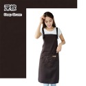H肩帶 圍裙 電繡 客製 LOGO 日式 北歐 防潑水韓版 素色 簡約 工作服制服烘焙咖啡-規格圖9