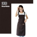H肩帶 圍裙 電繡 客製 LOGO 日式 北歐 防潑水韓版 素色 簡約 工作服制服烘焙咖啡-規格圖9