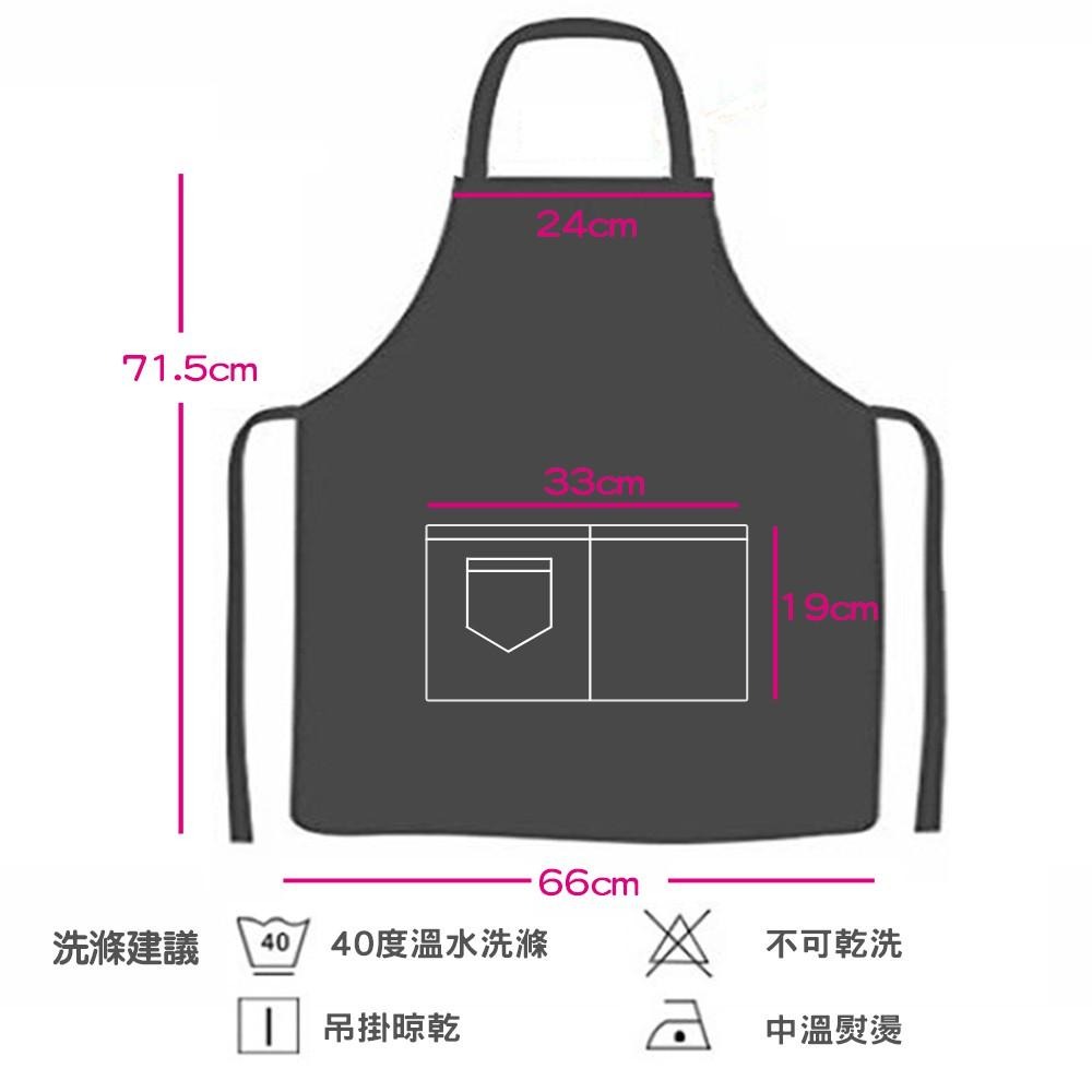 電繡 繡花 logo 韓版 金屬扣 圍裙 多色任選 繡字 防潑水 帆布 烘焙 咖啡 工業風 INS 工作圍裙-細節圖3