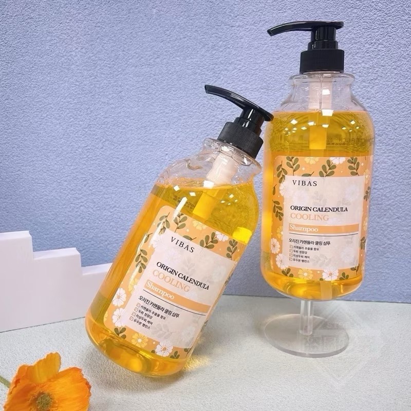 ⭐️現貨快速出貨⭐️ 韓國製造 VIBAS金盞花 酷爽保濕洗髮精 限定升級版1000ml-細節圖2