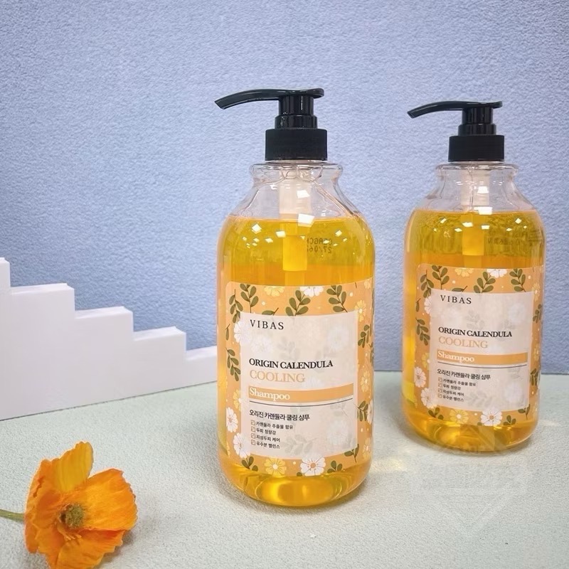 ⭐️現貨快速出貨⭐️ 韓國製造 VIBAS金盞花 酷爽保濕洗髮精 限定升級版1000ml-細節圖3