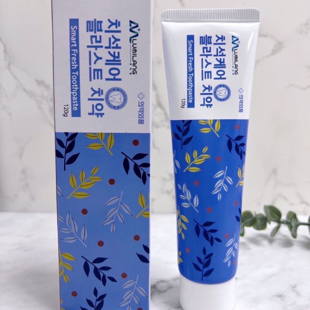 ⭐️現貨快速出貨⭐️ 韓國🇰🇷製造 LUMI LANG小藍管淨齒牙膏120g-細節圖3
