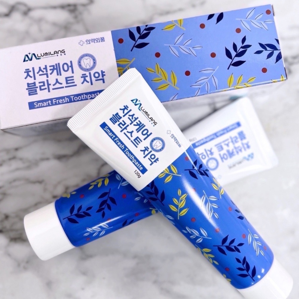 ⭐️現貨快速出貨⭐️ 韓國🇰🇷製造 LUMI LANG小藍管淨齒牙膏120g-細節圖4