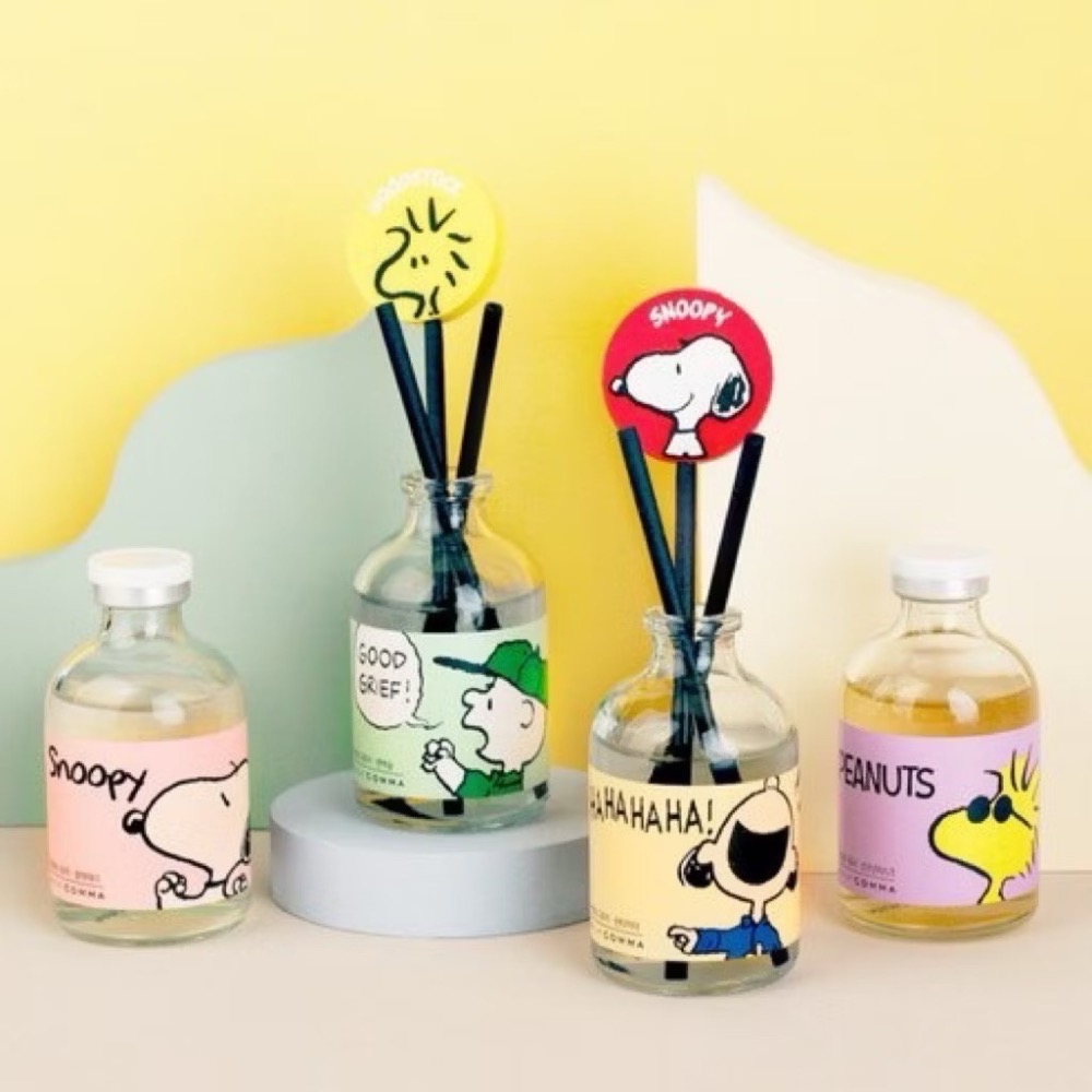 ⭐️現貨快速出貨⭐️ 韓國🇰🇷製造 DAILY COMMA史努比聯名限量 香氛擴香瓶50ml(2瓶/盒)-細節圖3