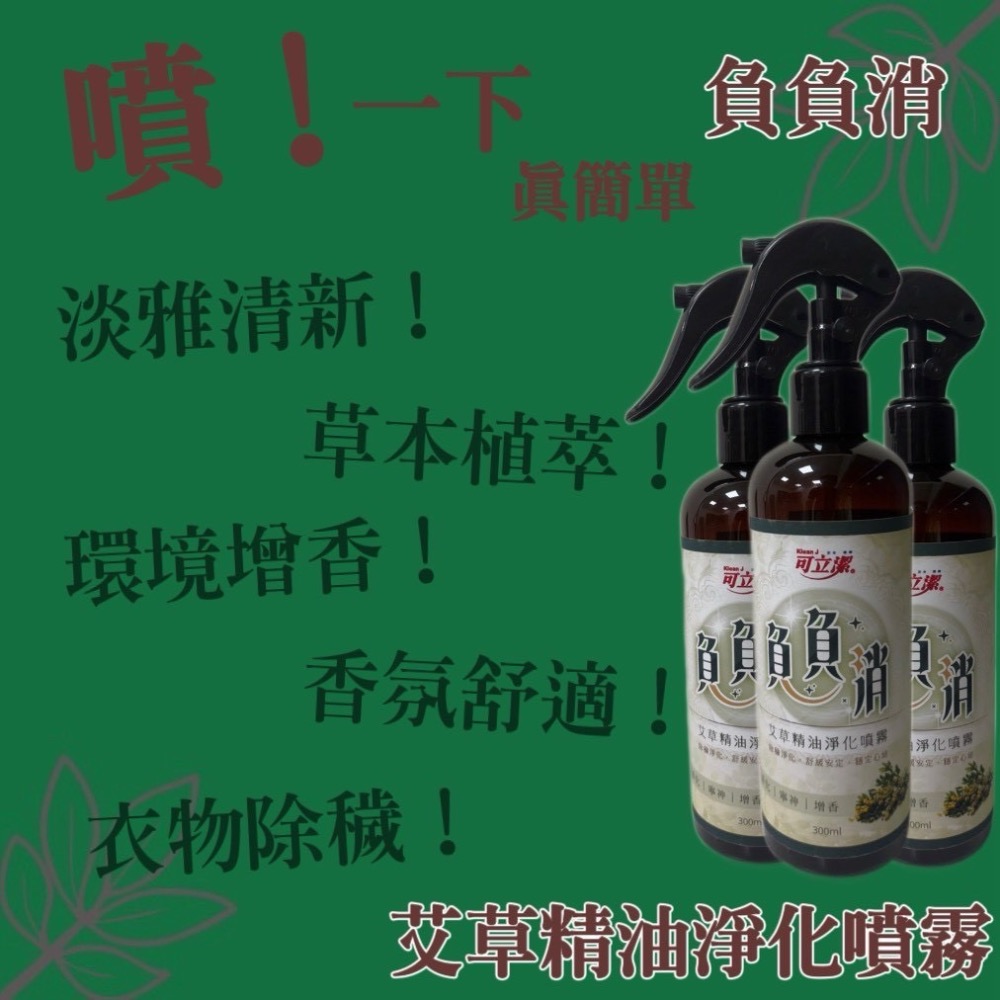 ⭐️現貨快速出貨⭐️ 負負消 艾草精油淨化噴霧 300ML-細節圖3