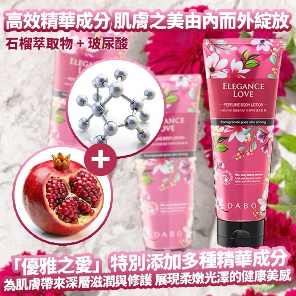 ⭐️現貨快速出貨⭐️ 韓國🇰🇷製造 Dabo極滑嫩香水身體乳液200ml-優雅之愛-細節圖2