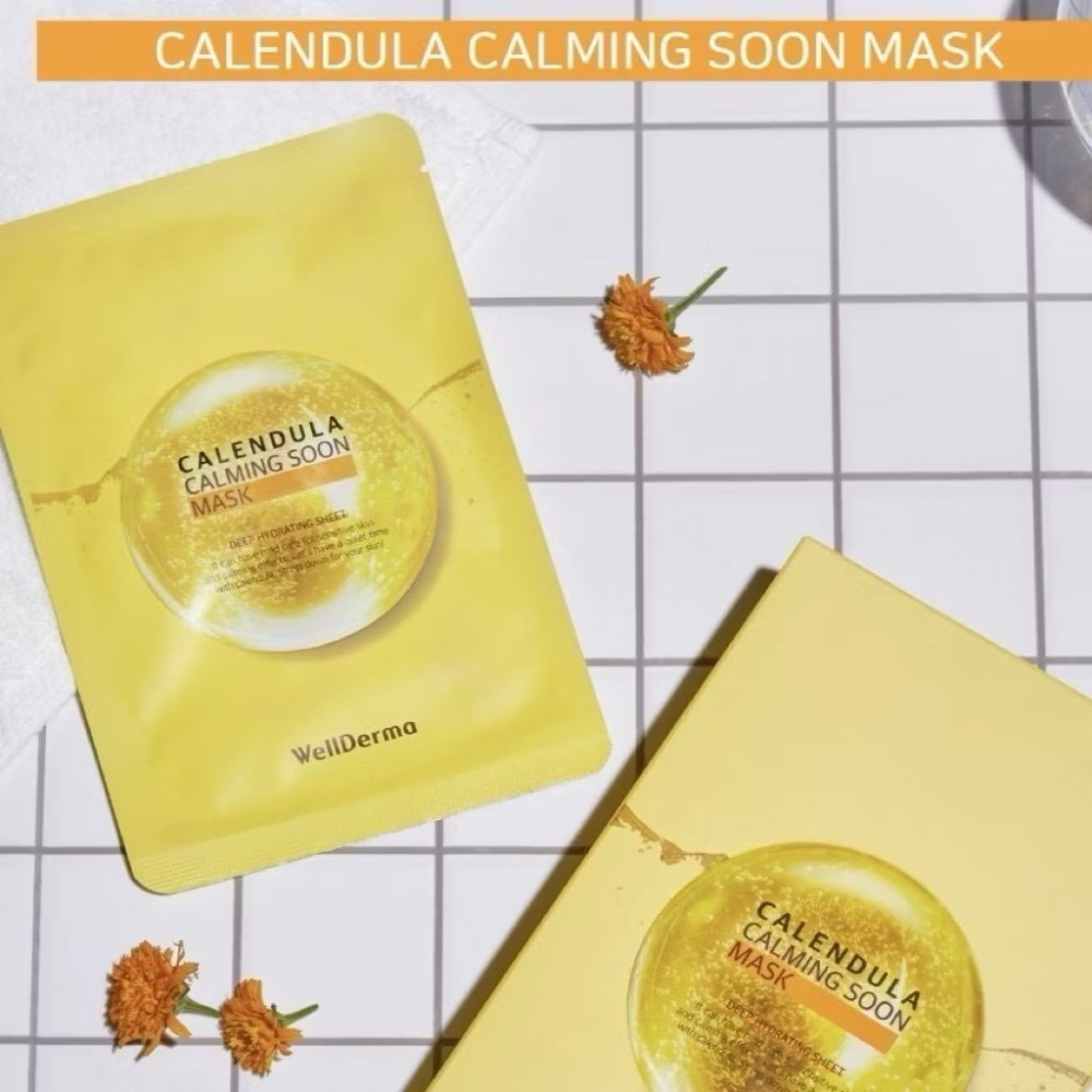 ⭐️現貨快速出貨⭐️ 韓國🇰🇷Wellderma 金盞花褪黑亮白罵人面膜30ml-細節圖3