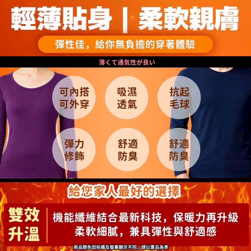 ⭐️現貨快速出貨⭐️臺灣雪月花奧代爾系列保暖衣 男保暖衣 女保暖衣-細節圖3