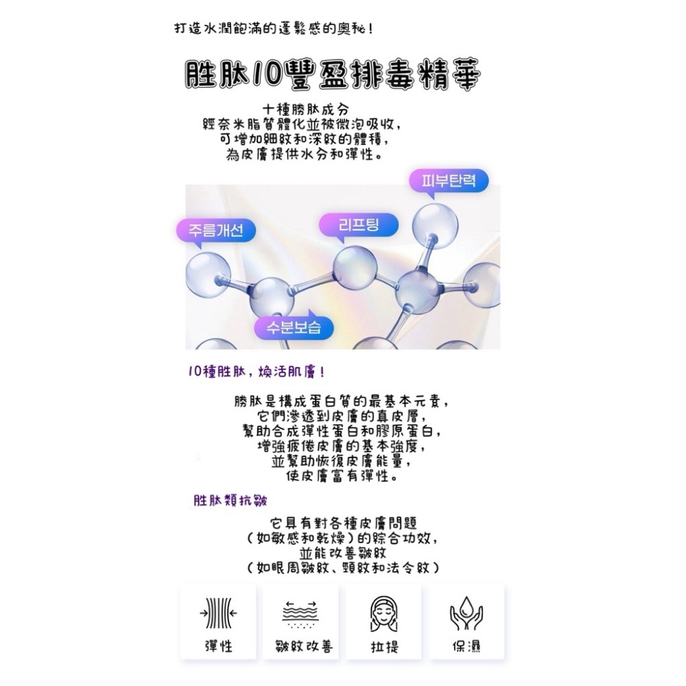 ⭐️現貨快速出貨⭐️ 韓國製造🇰🇷Ayodele peptide 10胜肽豐盈緊緻精華液 100ml-細節圖9