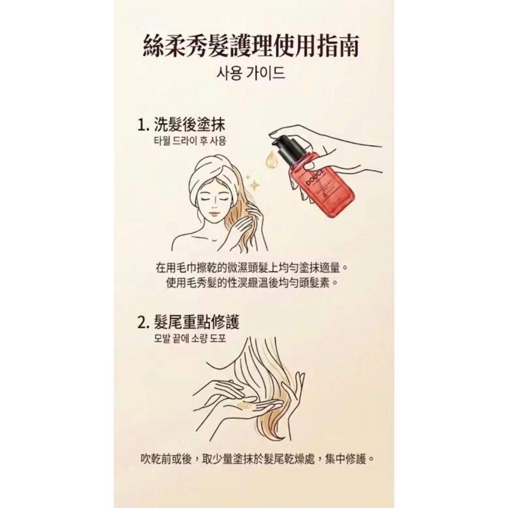 ⭐️ 現貨快速出貨⭐️韓國🇰🇷DOUCE女神天使光 極萃奢潤護髮油50ml-細節圖5