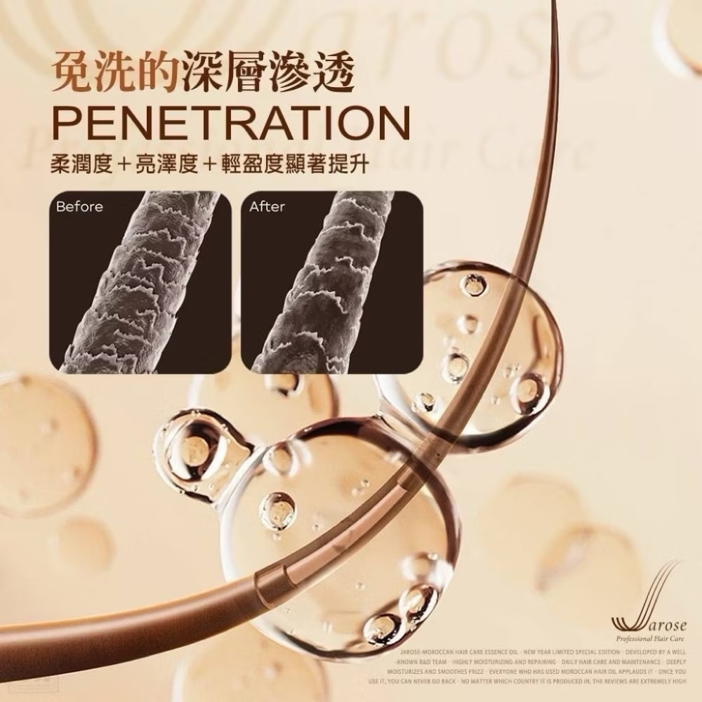 ⭐️現貨快速出貨⭐️ Jarose-新年限定組合  摩洛哥護髮精華油（大100ml+小30ML）附按壓頭-細節圖7