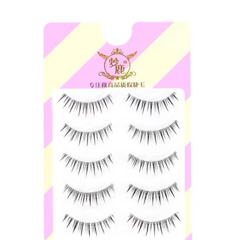 台灣🇹🇼出貨24hr出貨🔥夢鹿W1透明梗假睫毛整條一片A型仙子毛韓系女團眼睫毛上鏡小惡魔-細節圖4