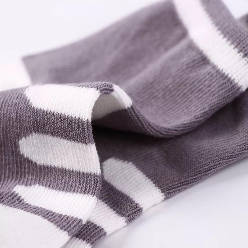 全棉 可愛寶寶襪！可愛星星波點條紋圓點寶寶襪 男女寶寶兒童襪中筒寶寶襪 童襪 一組五雙 (5雙入包裝) 棉襪 5入-細節圖6