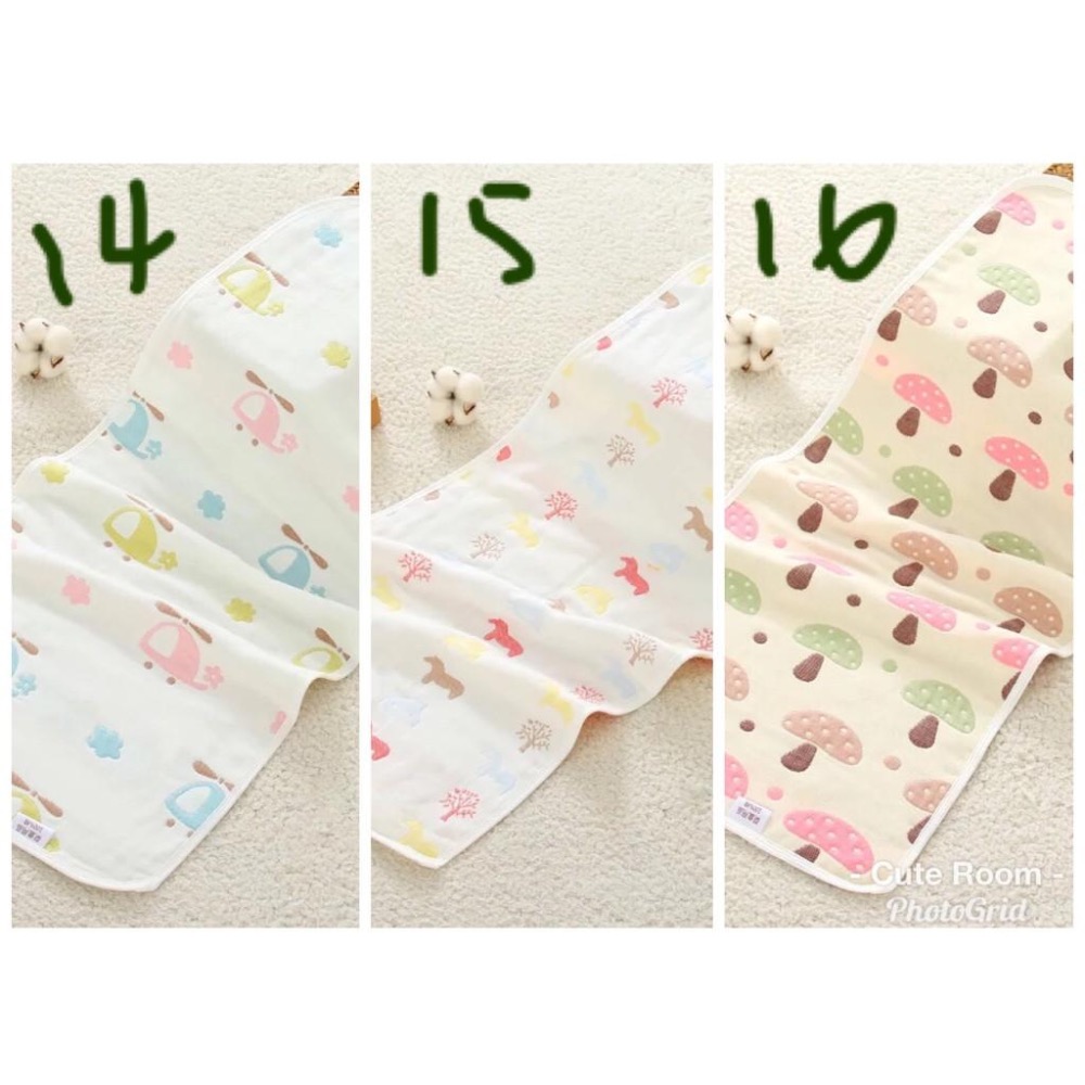 六層紗童巾/紗布童巾/擦手巾/兒童毛巾/幼兒園毛巾 紗布雙面緹花寶寶小毛巾洗澡巾 25x50 餵奶巾 擦澡巾 手帕 方巾-細節圖2