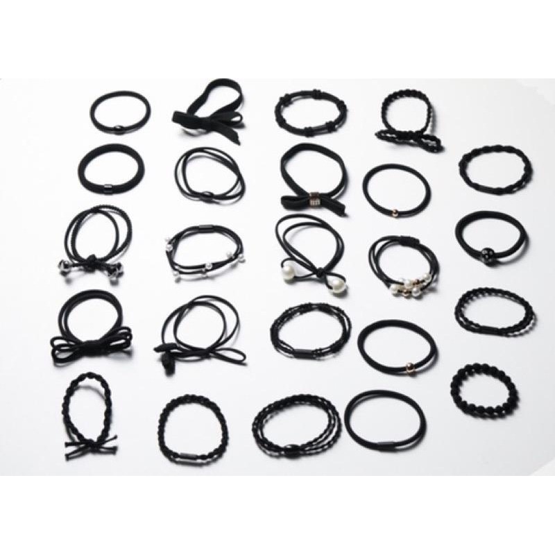 韓版24件髮圈 馬卡龍色系 罐裝24入 高彈力髮飾 韓式髮飾24件組-細節圖5