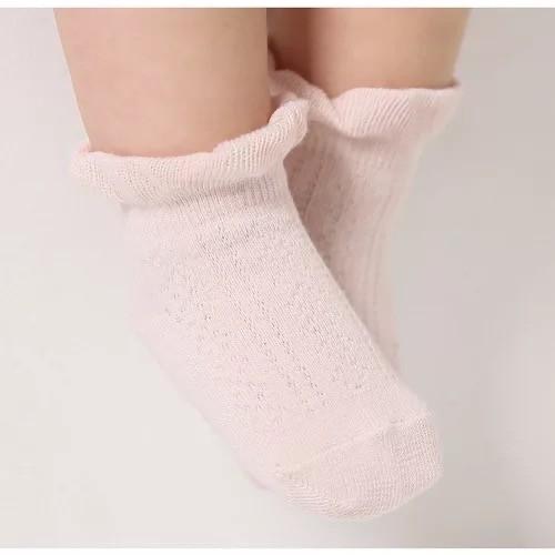 精梳薄棉鏤空鬆口嬰幼兒童寶寶防滑襪子 韓版花邊網眼襪 女寶襪-細節圖3