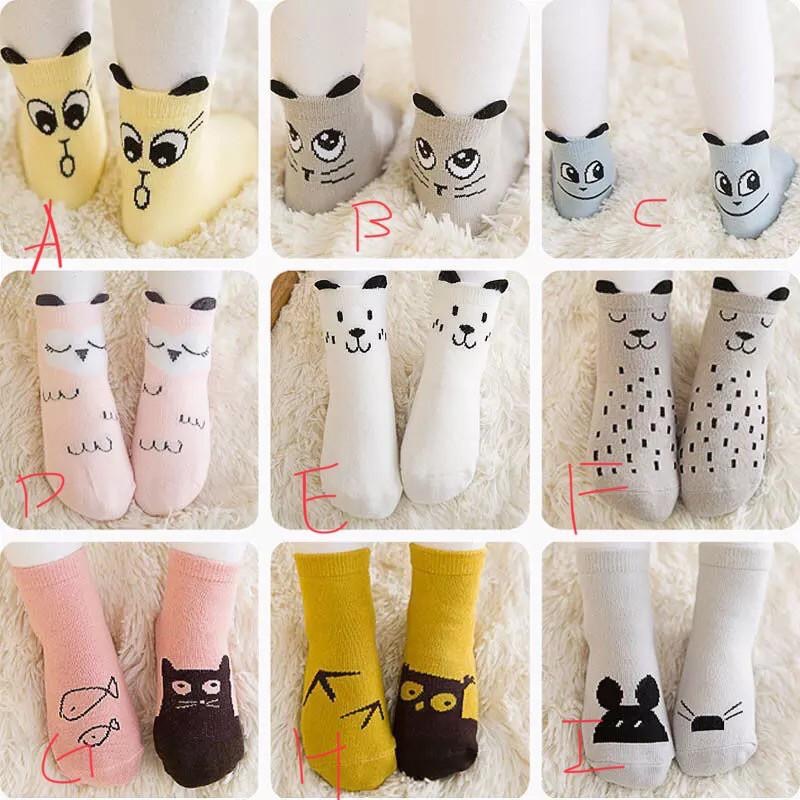 不對稱童趣短襪 動物 膠底防滑寶寶襪 防滑地板襪子 短襪 男孩女孩不對稱襪 幼兒襪 不對稱嬰兒襪 韓版童襪 中筒襪-細節圖2