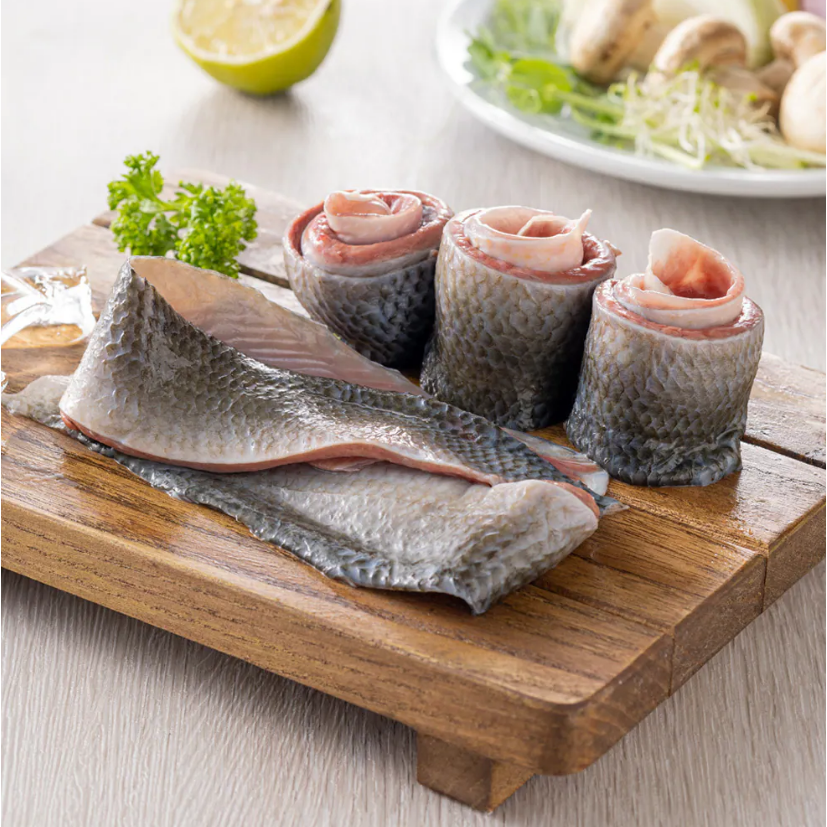 【府城館x虱目魚】SabaFish-生鮮虱目魚皮(250g*2份/盒)-細節圖2