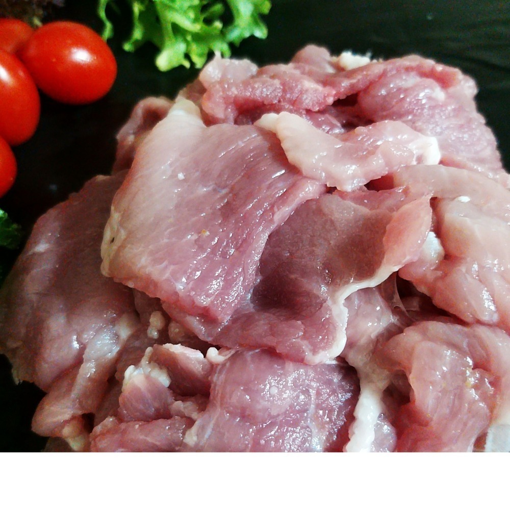 【全館999免運】大叔嚴選~溫體黑毛豬~肉片-薄切(前腿) 約1斤±10%-細節圖2