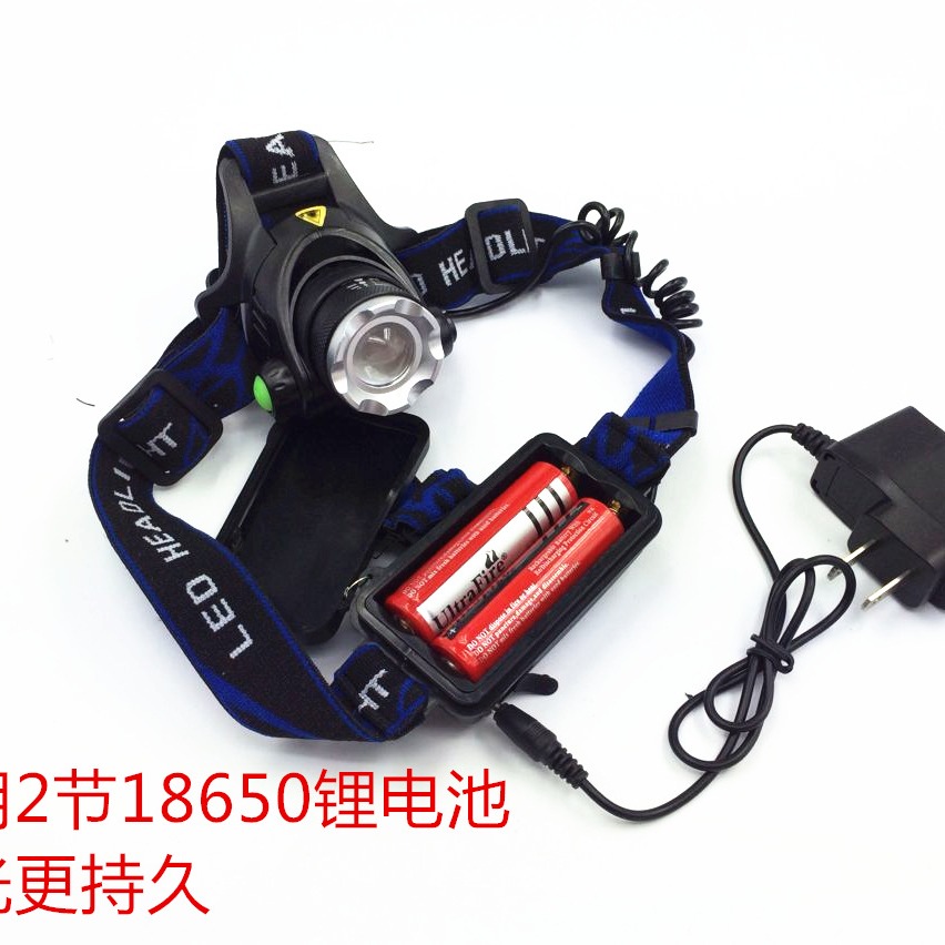 開發票 T6感應強光頭燈 LED 直充3.5 釣魚 修車 水電 工作燈 單頭燈1個120元不含電池 全套三件組185元-細節圖5