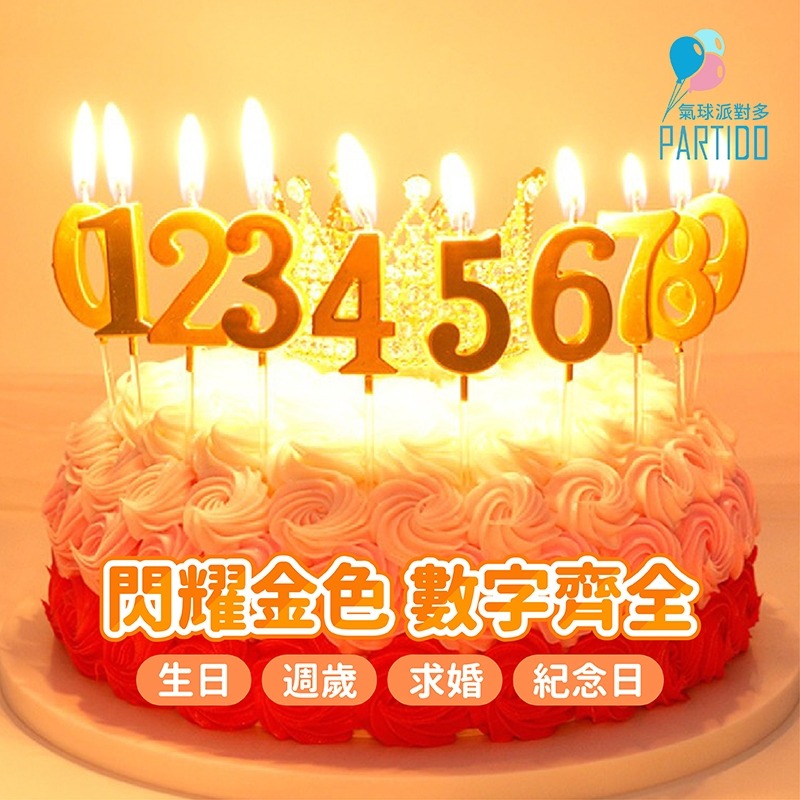 氣球派對多🎉金色數字蠟燭 慶生蠟燭 生日蠟燭 金屬蠟燭 數字蠟燭 蛋糕蠟燭 金色蠟燭 生日派對 週歲佈置 求婚 告白-細節圖2