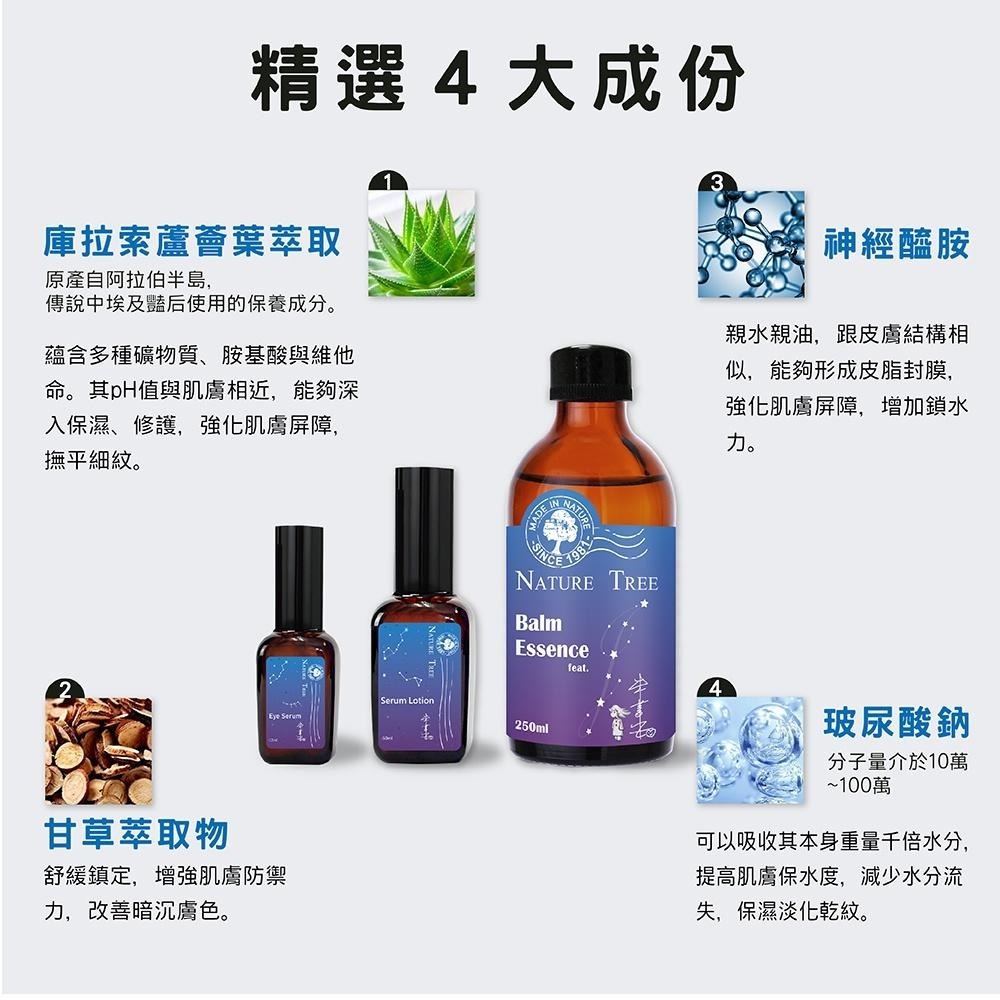 【Nature Tree】肌活修護組合(精華液250ml+水乳液50ml+亮眼精華15ml)-蕾安監製推薦〔官方直營〕-細節圖4