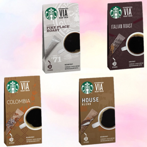 Starbucks 星巴克VIA系列 哥倫比亞即溶咖啡 派克市場烘焙即溶咖啡 義大利烘焙即溶咖啡 星巴克家常即溶咖啡