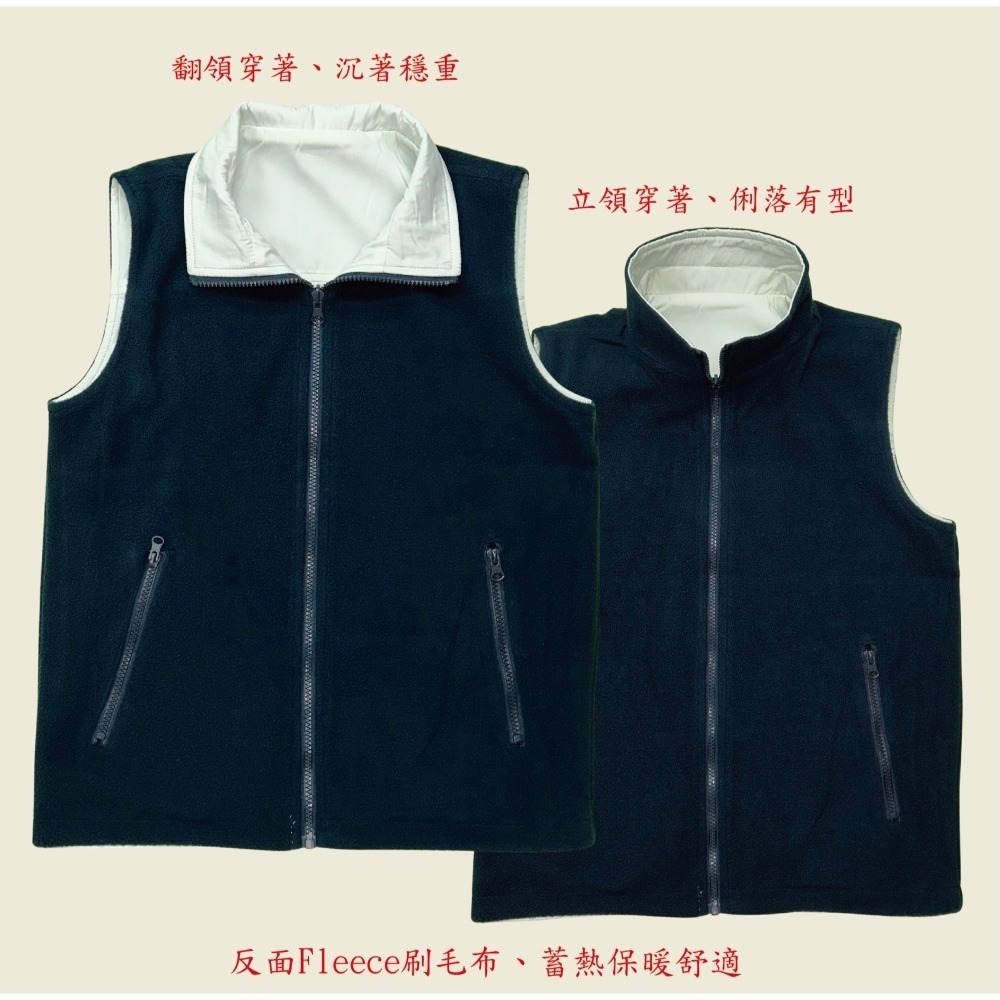 太極拳雙面穿背心 太極拳專屬Logo 表層防風 防撥水 內層Fleece刷毛 保暖舒適 適合秋冬內搭 運動不卡手-細節圖4