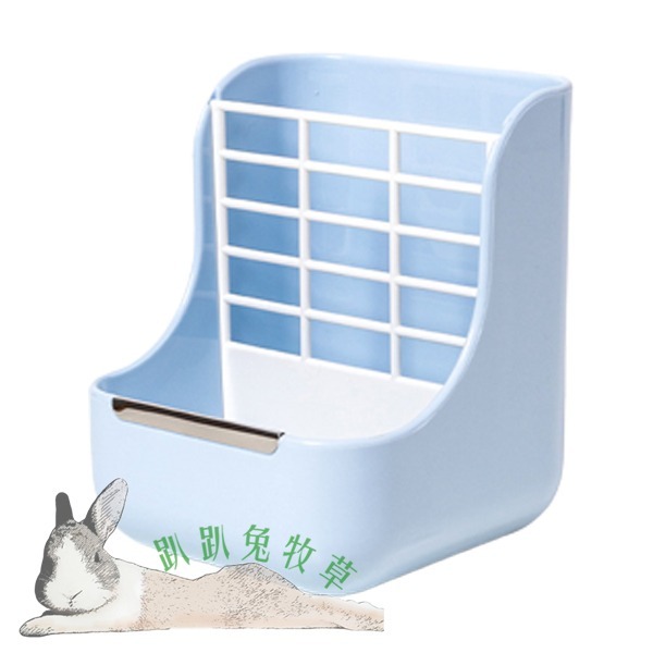 ◆趴趴兔牧草◆【新色上市】CARNO 二合一草架飼料盒 藍/粉/黃/白/綠 兔 天竺鼠-規格圖1