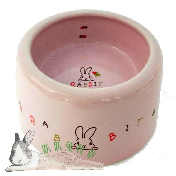 ◆趴趴兔牧草◆日本Marukan 兔用加高 陶瓷碗-細節圖2