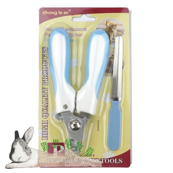 ◆趴趴兔牧草◆時尚不鏽鋼彈簧指甲剪 附銼刀 粉 藍 兔 犬貓-規格圖5