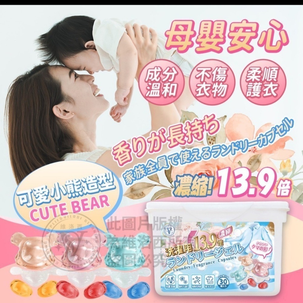 ※13.9倍濃縮※超人氣 維洛西波利熊多效洗衣膠囊,洗衣香香球 抗菌洗衣膠囊-細節圖6