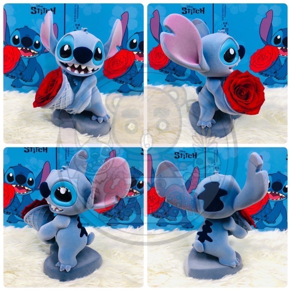 【現貨】迪士尼&BESTINE 聯名 史迪奇 永生玫瑰花  星際寶貝 公仔 Stitch 擺飾-細節圖3