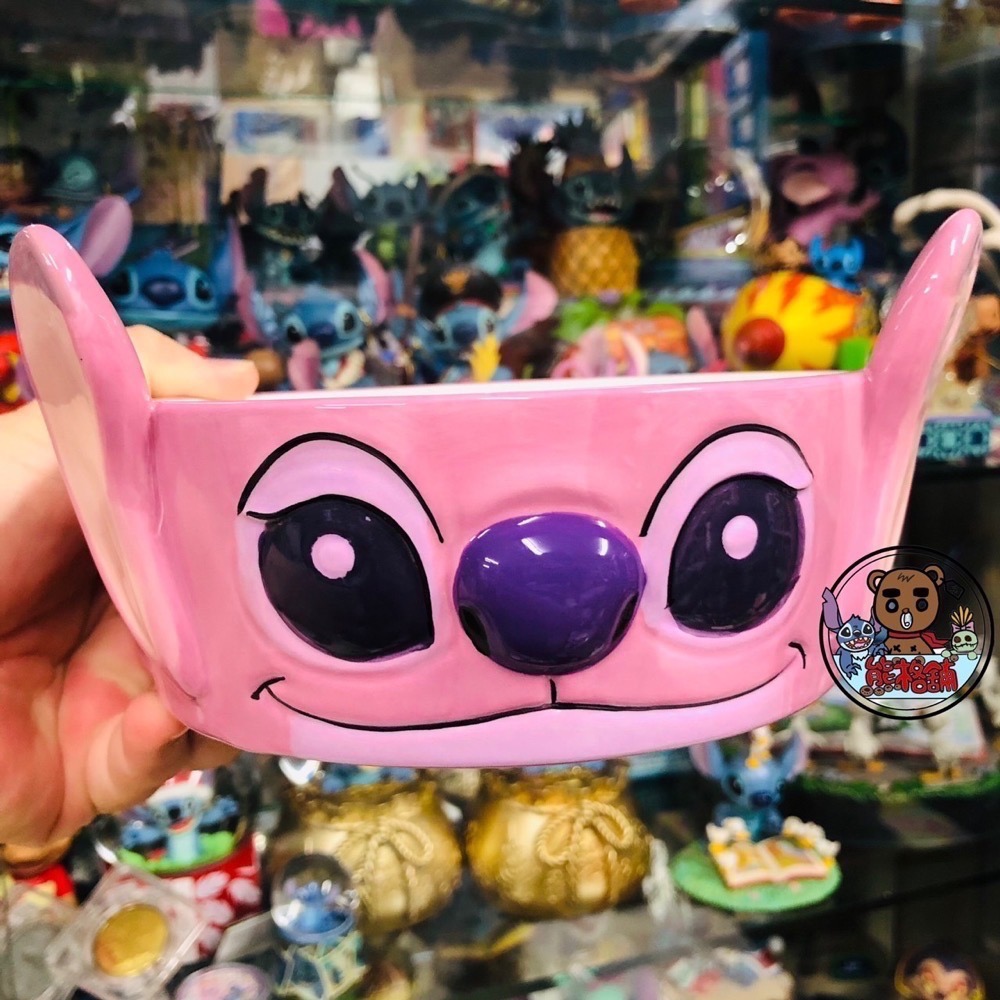 買史迪奇送安琪【現貨】迪士尼 星際寶貝 史迪奇 造型 沙拉碗   陶瓷碗 水果碗-細節圖3